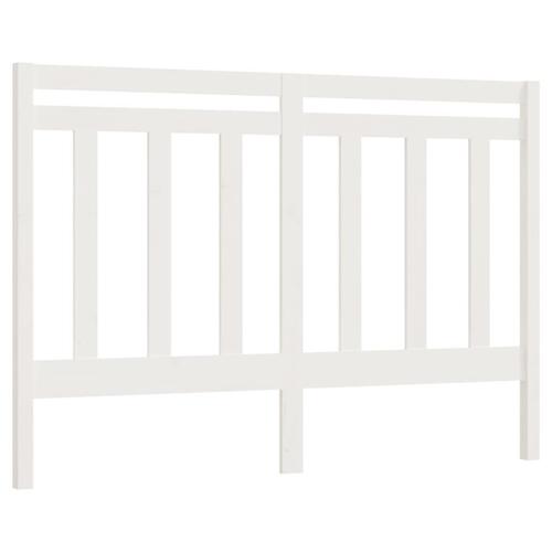 Sengegærde 156x4x100 cm massivt fyrretræ hvid