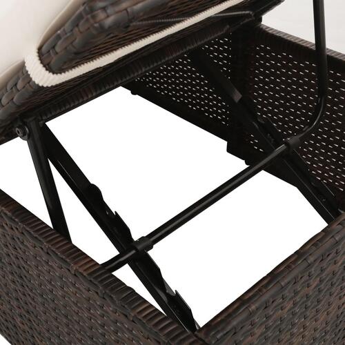 Solseng brun 195 x 60 cm polyrattan