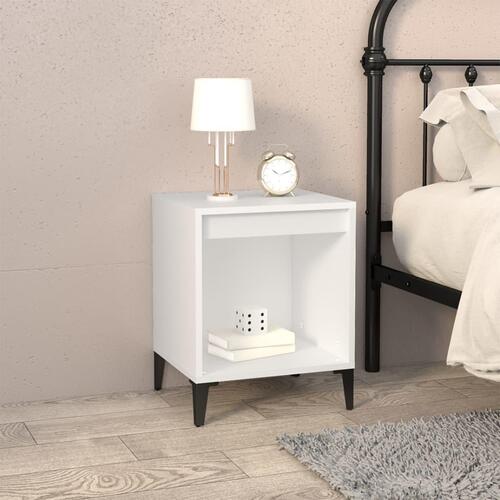 Sengebord 40x35x50 cm hvid