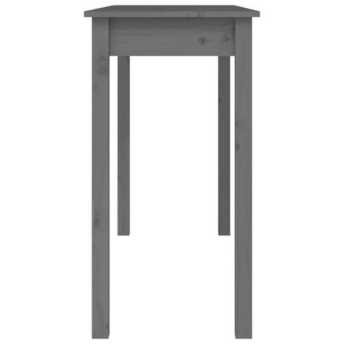 Konsolbord 110x40x75 cm massivt fyrretræ grå