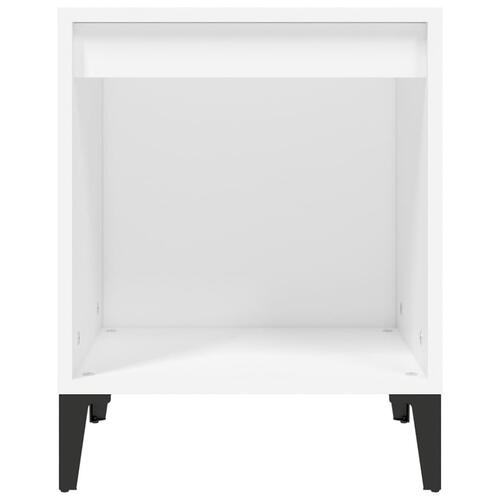 Sengebord 40x35x50 cm hvid