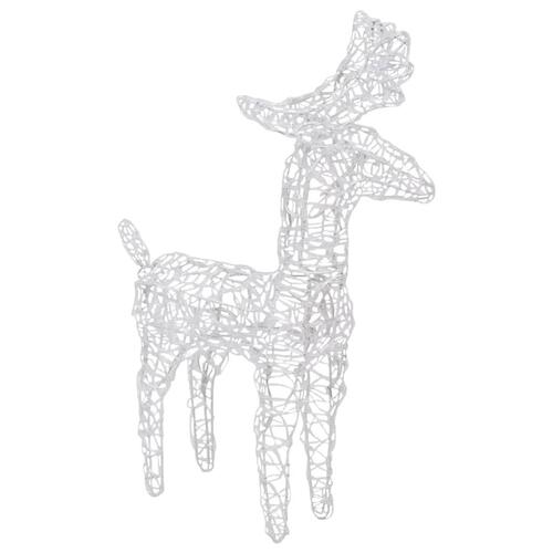 Julerensdyr 2 stk. 80 LED'er akryl flerfarvet lys