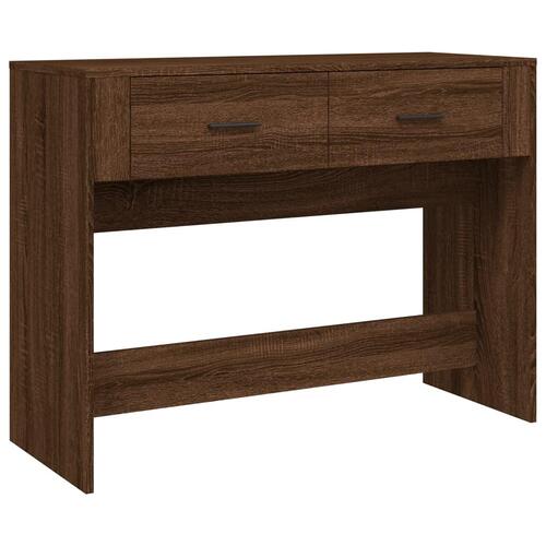 Konsolbord 100x39x75 cm konstrueret træ Brun egetræ
