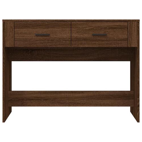 Konsolbord 100x39x75 cm konstrueret træ Brun egetræ