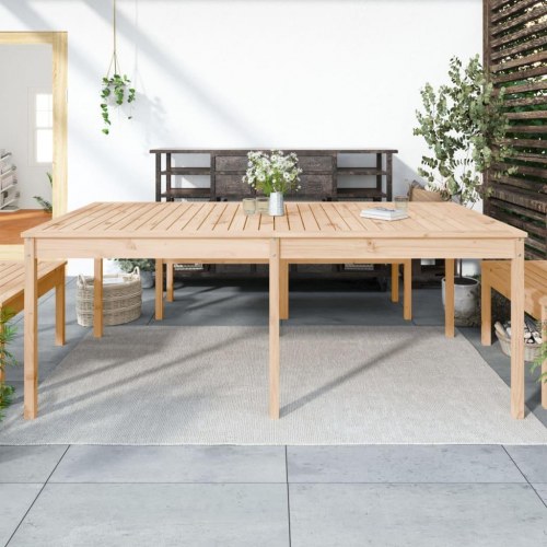 Havebord i massivt fyrretræ - 203,5 × 100 × 76 cm