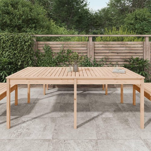 Havebord i massivt fyrretræ - 203,5 × 100 × 76 cm