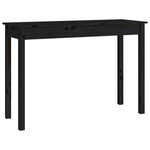 Konsolbord 110x40x75 cm massivt fyrretræ sort