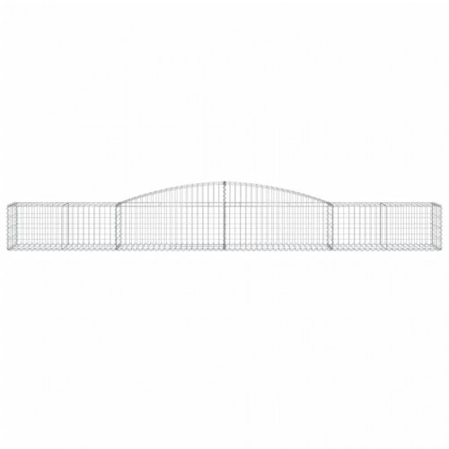 Buede gabionkurve - sæt med 3 stk., 400 × 50 × 40/60 cm i galvaniseret jern
