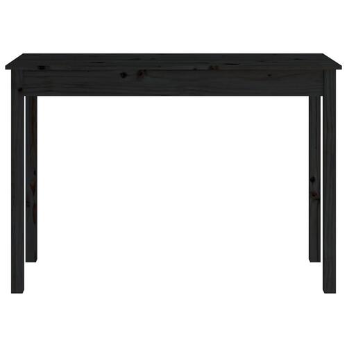 Konsolbord 110x40x75 cm massivt fyrretræ sort