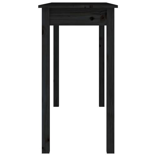 Konsolbord 110x40x75 cm massivt fyrretræ sort