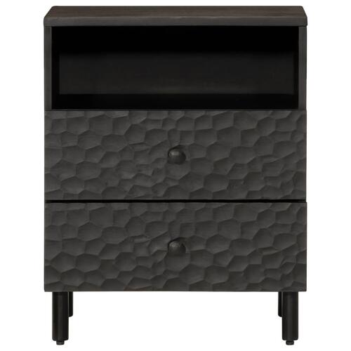 Sengebord 50x33x60 cm massivt mangotræ sort