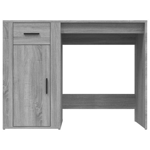 Skrivebord 100x49x75 cm konstrueret træ grå sonoma-eg