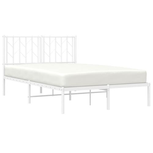 Sengeramme med sengegavl 120x190 cm metal hvid