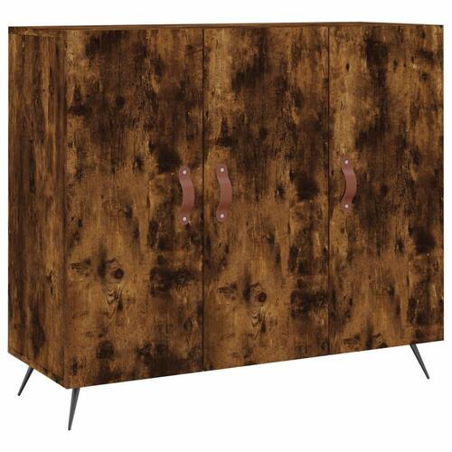 Skab 90x34x80 cm konstrueret træ røget egetræsfarve