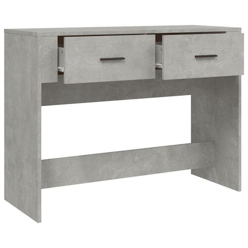 Konsolbord 100x39x75 cm konstrueret træ betongrå