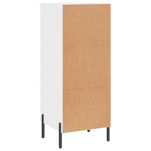 Skænk 34,5x34x90 cm konstrueret træ hvid højglans