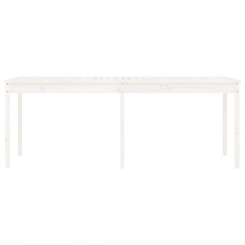 Havebord i massivt fyrretræ - 203,5 × 100 × 76 cm, hvid