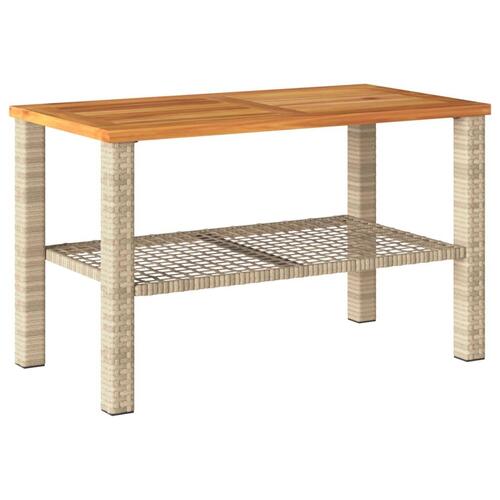 Loungesæt til haven 4 dele med hynder polyrattan beige