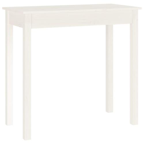 Konsolbord 80x40x75 cm massivt fyrretræ hvid