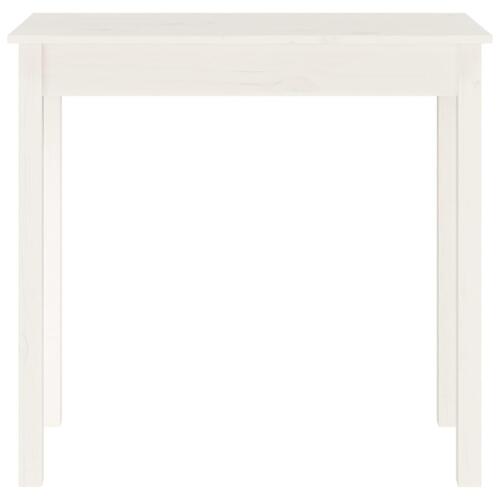 Konsolbord 80x40x75 cm massivt fyrretræ hvid