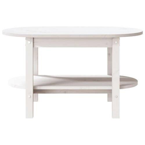 Sofabord 80x45x45 cm massivt fyrretræ hvid