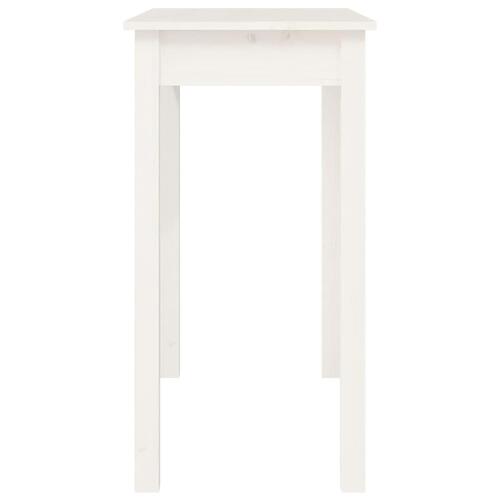 Konsolbord 80x40x75 cm massivt fyrretræ hvid