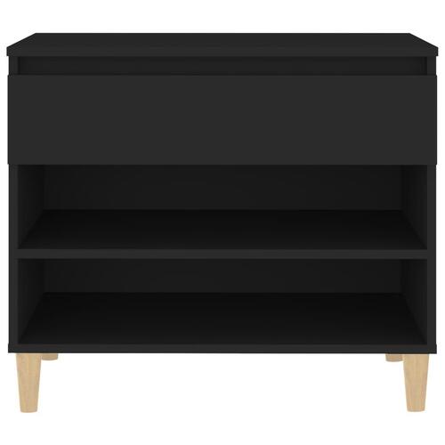 Skoreol 70x36x60 cm konstrueret træ sort