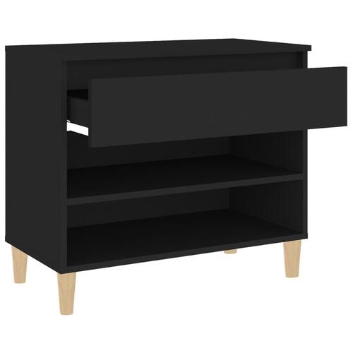Skoreol 70x36x60 cm konstrueret træ sort