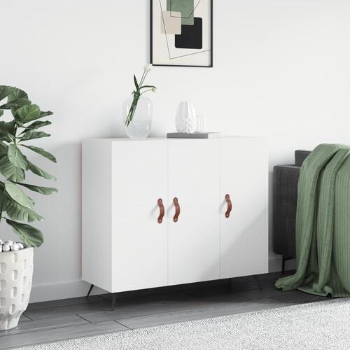 Skab 90x34x80 cm konstrueret træ hvid