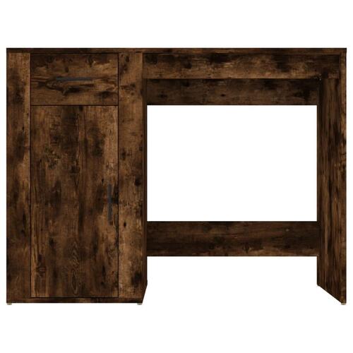 Skrivebord 100x49x75 cm konstrueret træ røget egetræsfarve