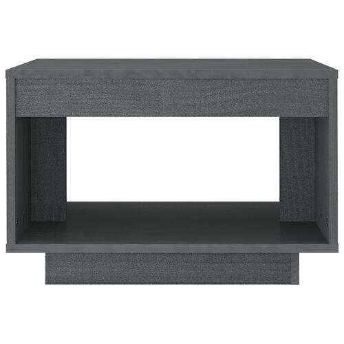 Sofabord 50x50x33,5 cm massivt fyrretræ grå