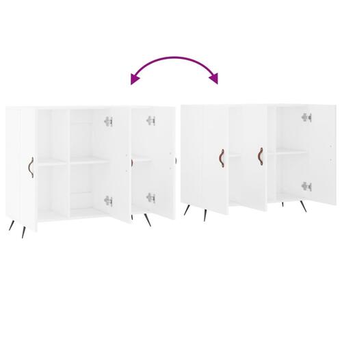 Skab 90x34x80 cm konstrueret træ hvid