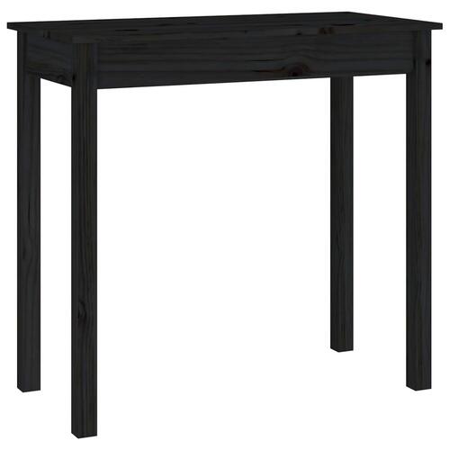 Konsolbord 80x40x75 cm massivt fyrretræ sort