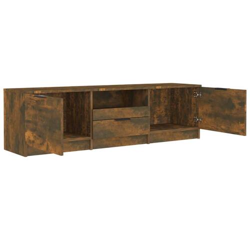 Tv-bord 140x35x40 cm konstrueret træ røget egetræsfarve