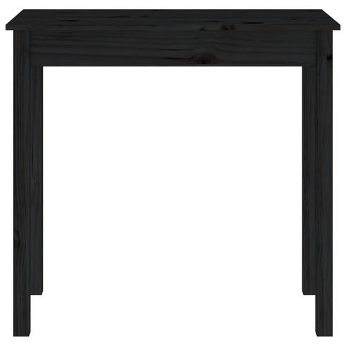 Konsolbord 80x40x75 cm massivt fyrretræ sort
