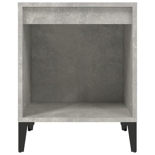 Sengebord 40x35x50 cm 2 stk. betongrå
