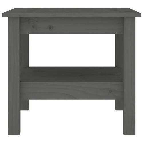 Sofabord 45x45x40 cm massivt fyrretræ grå