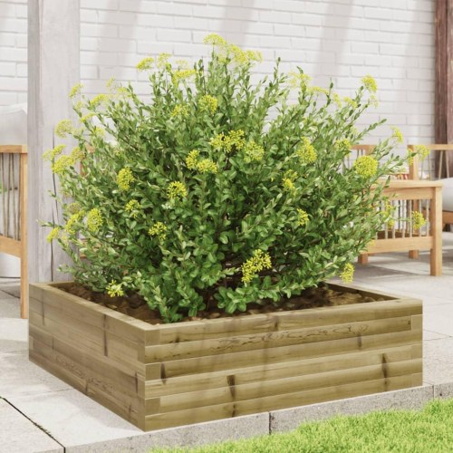 Plantekasse 80x80x23 cm imprægneret fyrretræ