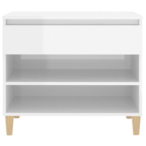 Skoreol 70x36x60 cm konstrueret træ hvid højglans