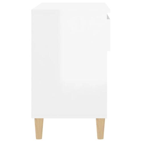 Skoreol 70x36x60 cm konstrueret træ hvid højglans