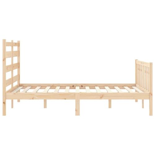 Sengeramme med sengegavl Small Double massivt træ