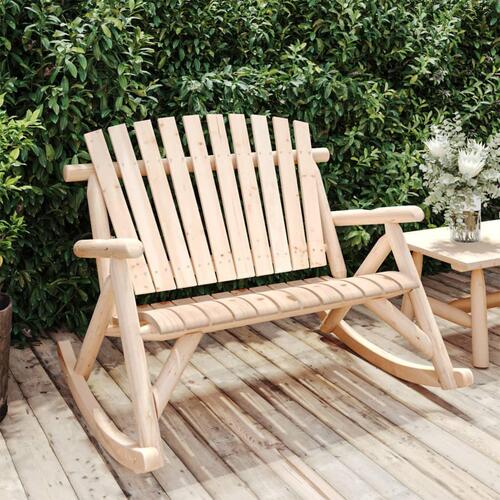 2-personers havebænk med gyngefunktion 123x96x102 cm grantræ