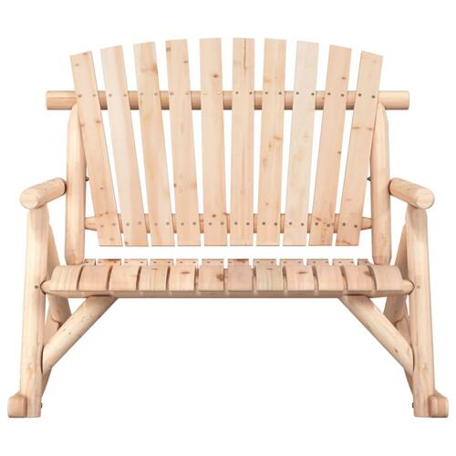 2-personers havebænk med gyngefunktion 123x96x102 cm grantræ