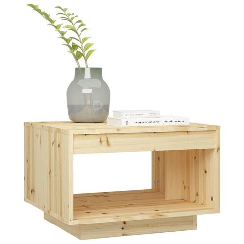 Sofabord 50x50x33,5 cm massivt grantræ