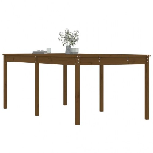 Havebord i massivt fyrretræ 203,5×100×76 cm - gyldenbrun