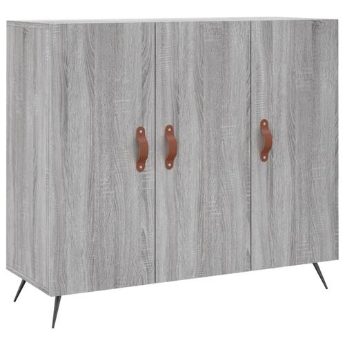 Skab 90x34x80 cm konstrueret træ grå sonoma-eg