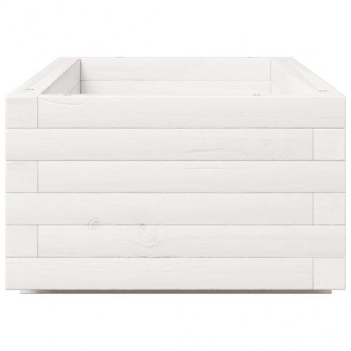 Plantekasse 110x40x26,5 cm massivt fyrretræ hvid
