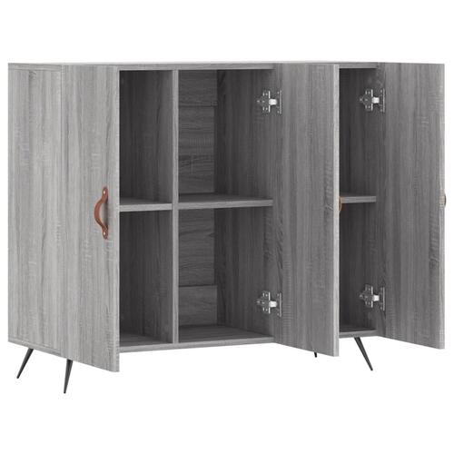 Skab 90x34x80 cm konstrueret træ grå sonoma-eg
