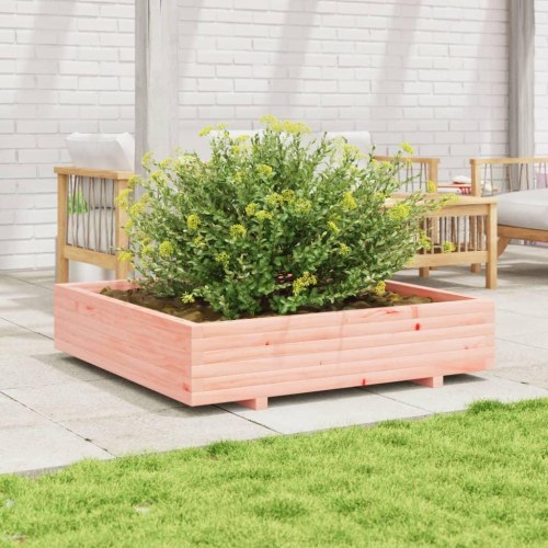 Plantekasse 110×110×26,5 cm i massivt douglasgran - firkantet højbedskasse