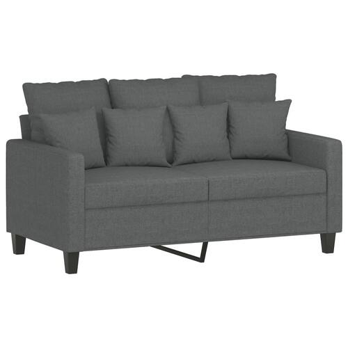 3 personers sofa med puder stof mørkegrå